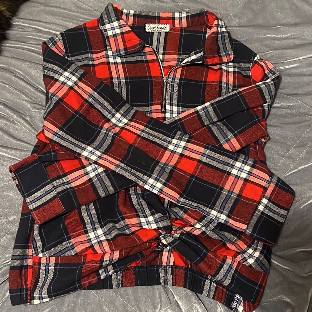 Red and blue plaid shirt
